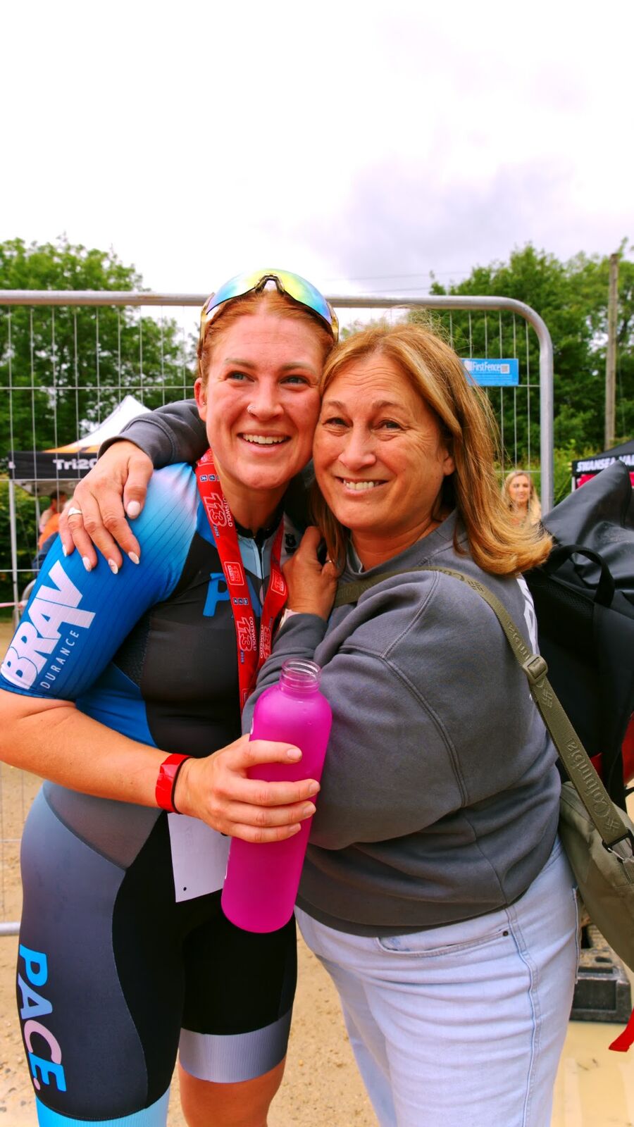 PACE athlete celebrating with a supporter